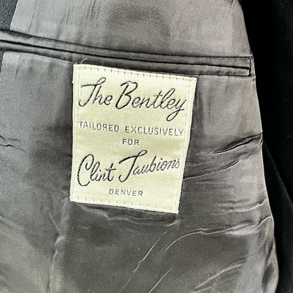 Vintage The Bentley Wool Jacket Mens M Navy Blue Blazer 2 button Sport Coat - Picture 8 of 16